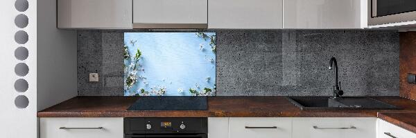 Cooker splashback Cherry background flowers