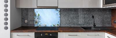 Cooker splashback Cherry background flowers