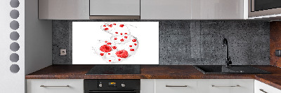 Cooker splashback Raspberries with milk