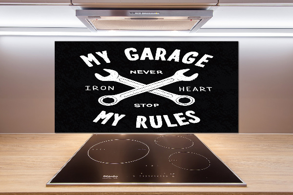 Cooker splashback My garage