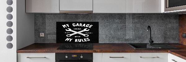 Cooker splashback My garage