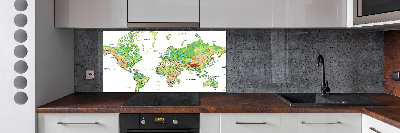 Cooker splashback world map