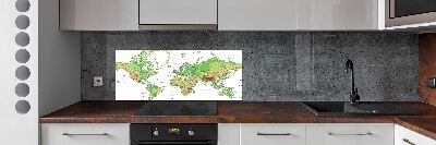 Cooker splashback world map