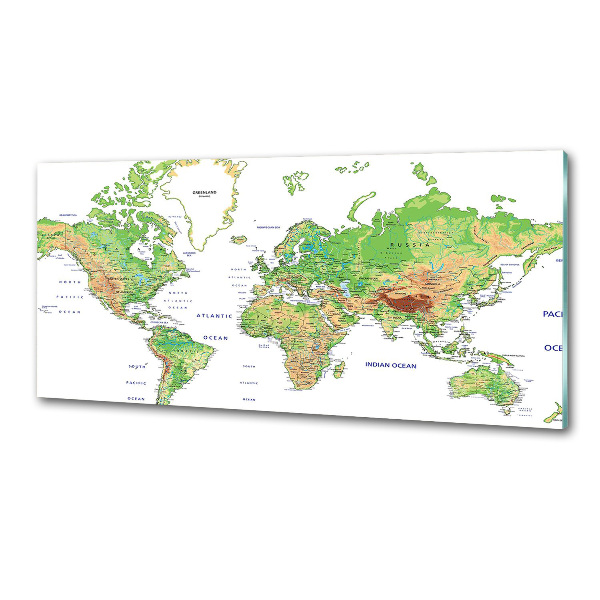 Cooker splashback world map