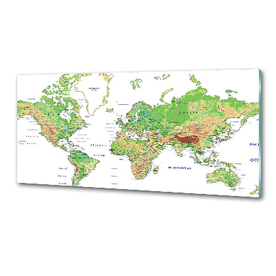 Cooker splashback world map