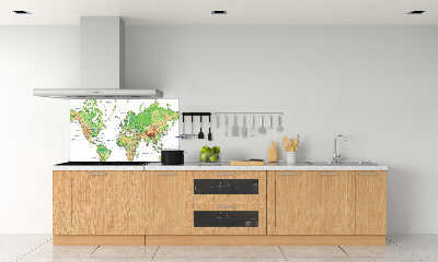 Cooker splashback world map