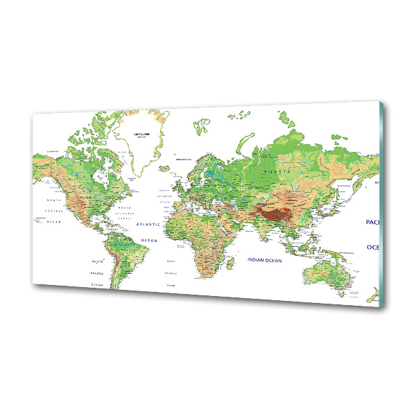 Cooker splashback world map