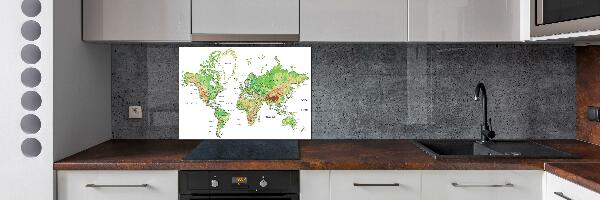 Cooker splashback world map