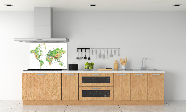 Cooker splashback world map