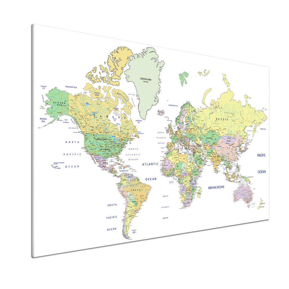 Cooker splashback world map