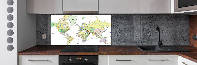 Cooker splashback world map