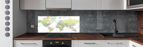 Cooker splashback world map