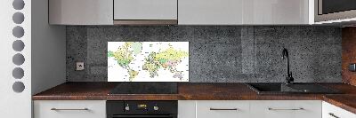 Cooker splashback world map