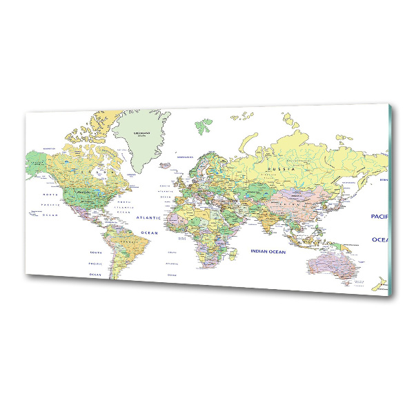 Cooker splashback world map