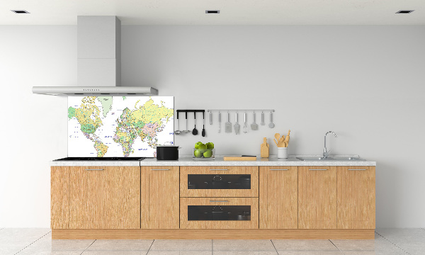 Cooker splashback world map