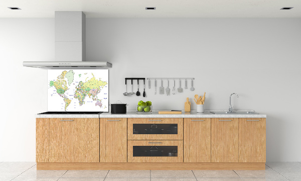 Cooker splashback world map