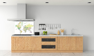 Cooker splashback world map