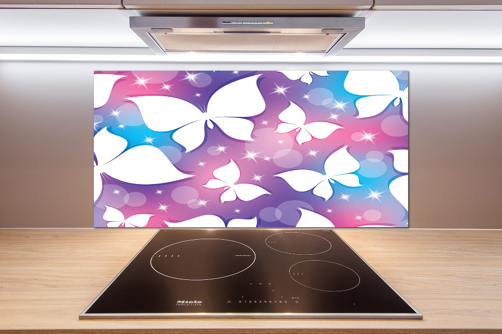 Glass splashback Butterflies