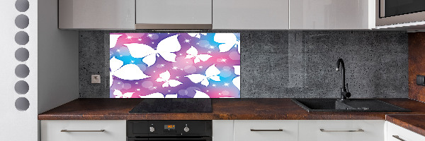 Glass splashback Butterflies