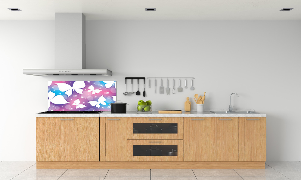 Glass splashback Butterflies