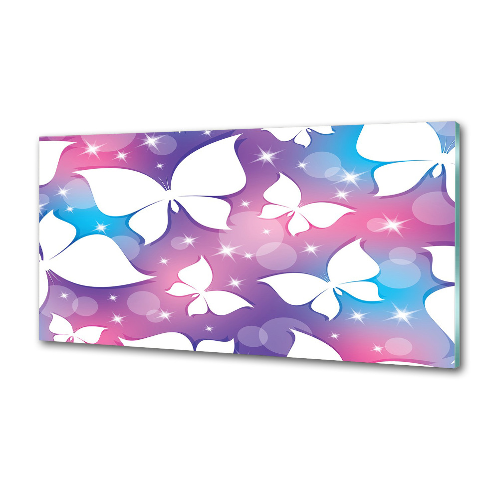 Glass splashback Butterflies