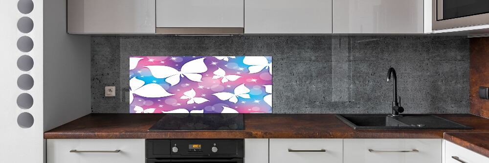 Glass splashback Butterflies