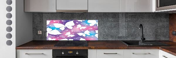 Glass splashback Butterflies