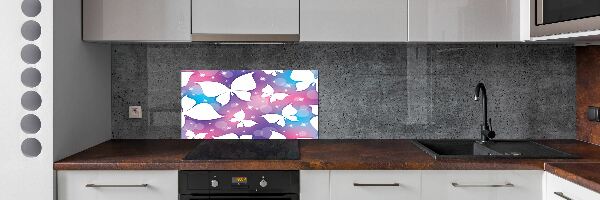 Glass splashback Butterflies