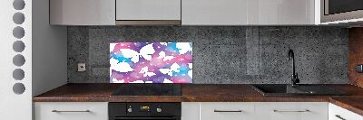 Glass splashback Butterflies