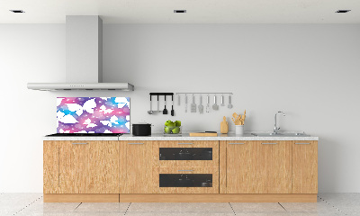 Glass splashback Butterflies