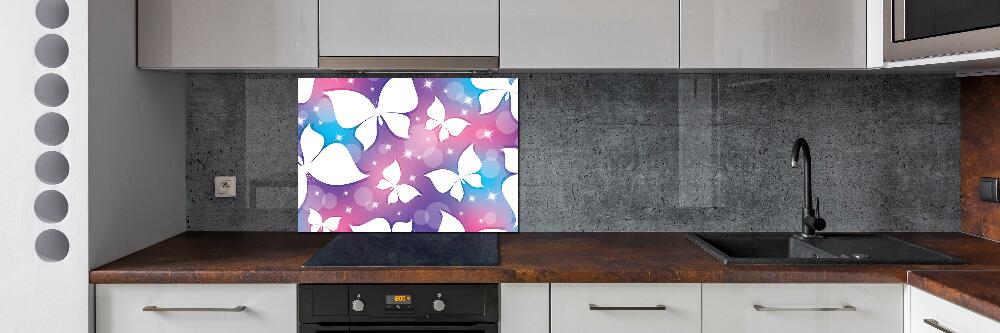 Glass splashback Butterflies