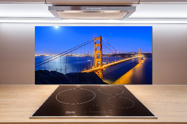 Glass splashback San Francisco bridge