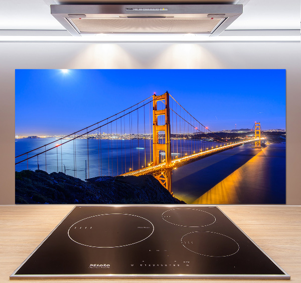 Glass splashback San Francisco bridge