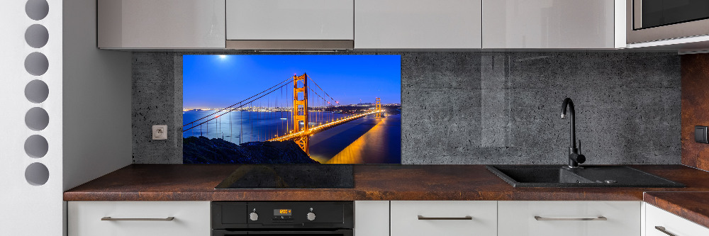 Glass splashback San Francisco bridge