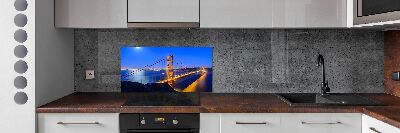 Glass splashback San Francisco bridge