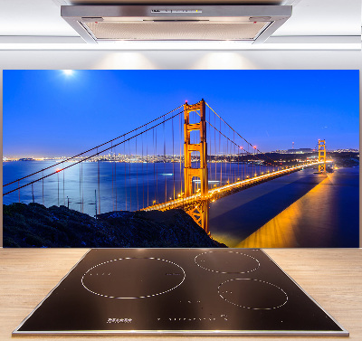 Glass splashback San Francisco bridge