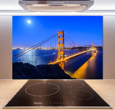 Glass splashback San Francisco bridge