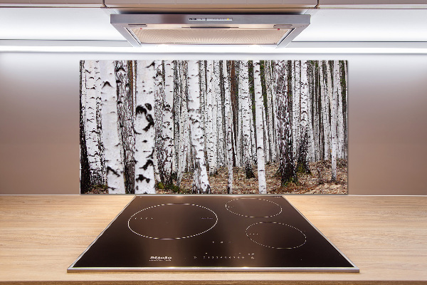 Cooker splashback Birch