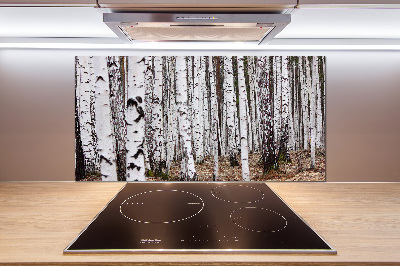 Cooker splashback Birch