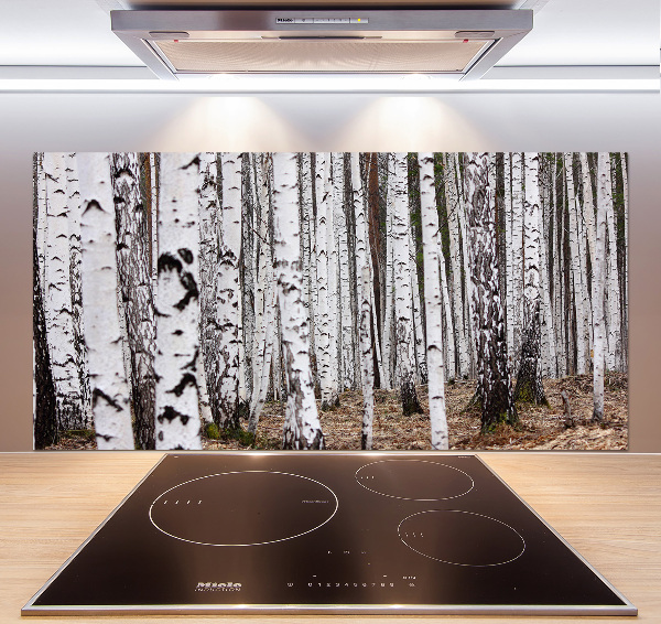 Cooker splashback Birch