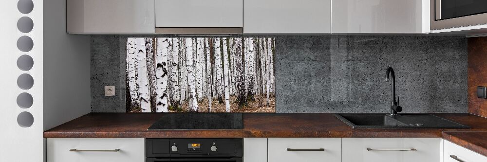 Cooker splashback Birch