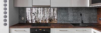 Cooker splashback Birch