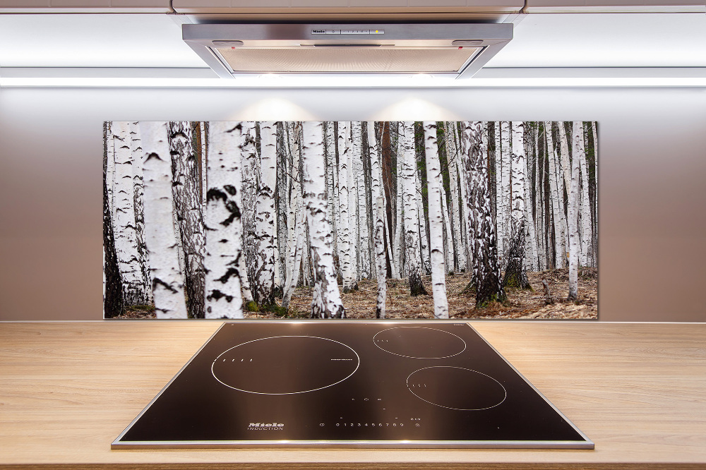 Cooker splashback Birch