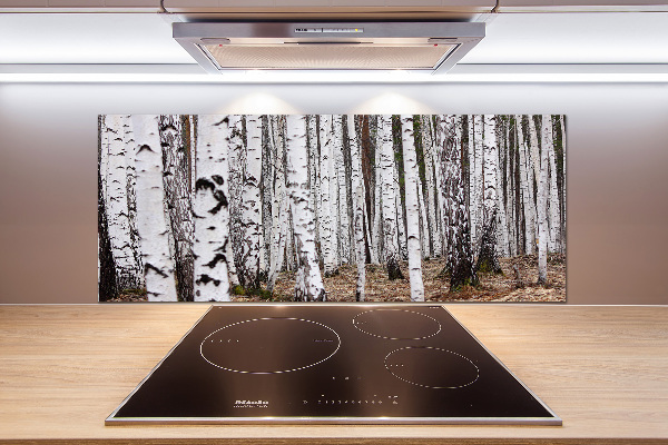 Cooker splashback Birch