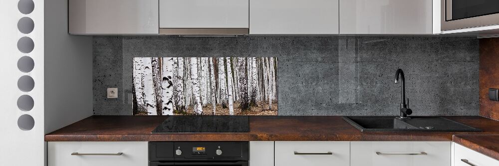 Cooker splashback Birch