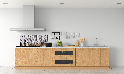 Cooker splashback Birch