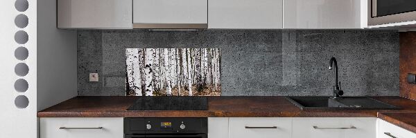 Cooker splashback Birch