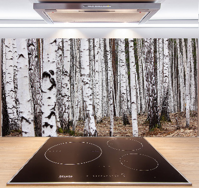 Cooker splashback Birch