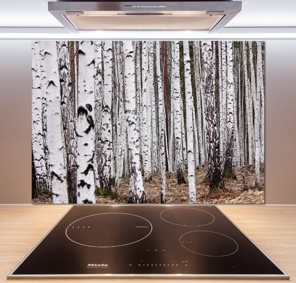 Cooker splashback Birch