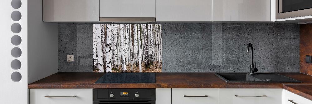 Cooker splashback Birch